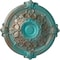 Ekena Millwork Hamilton Ceiling Medallion (Fits Canopies up to 3 3/4"), 17 3/8"OD x 1 3/4"P, Copper Green Patina CM17HACGS - alternate 1